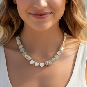 Elegant Cream Beaded Necklace